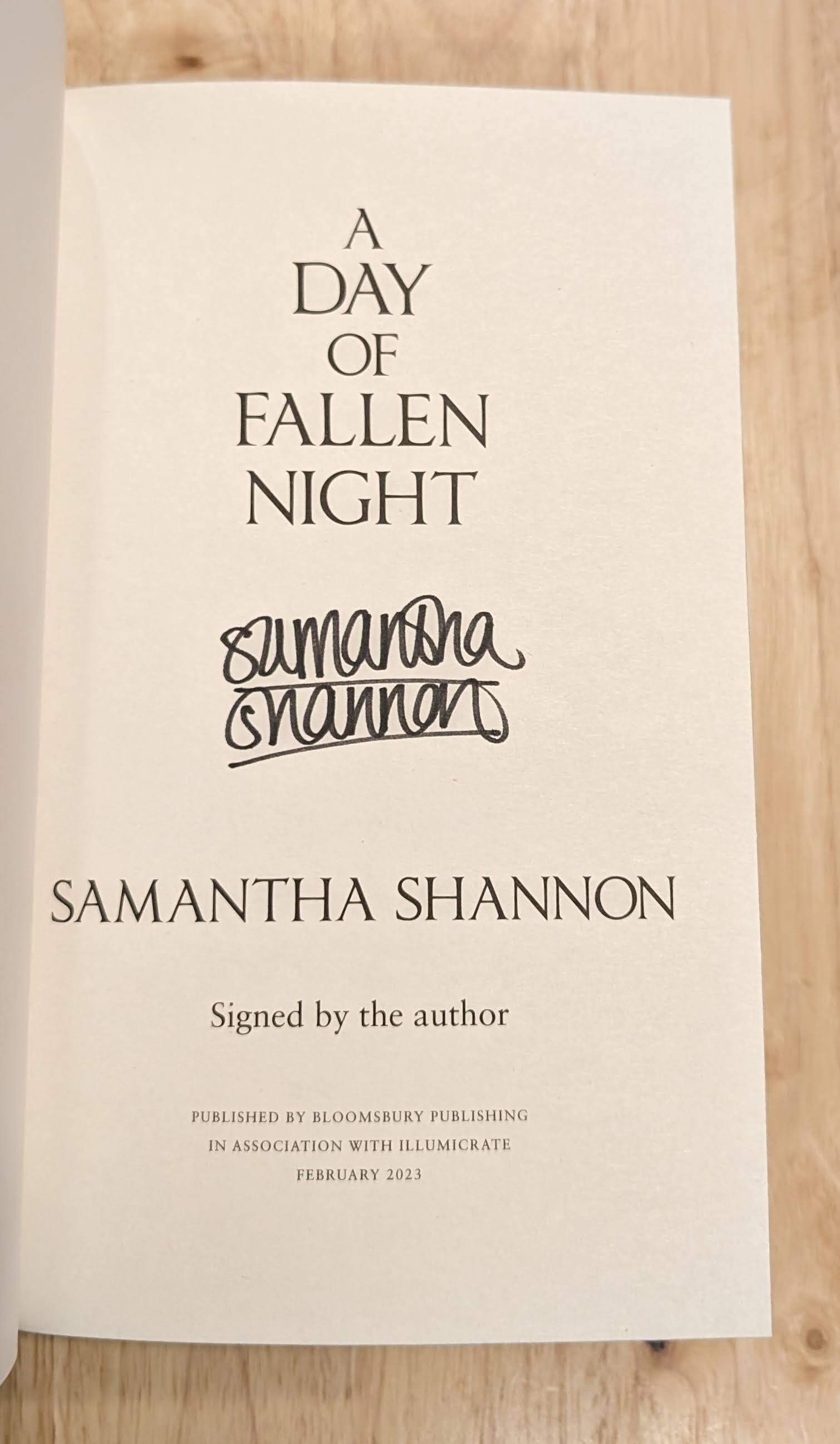 A Day of Fallen Night